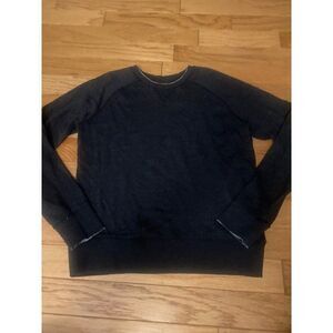 Gramicci, women's dark grey crew neck pullover long sleeve casual sweater sz Lrg